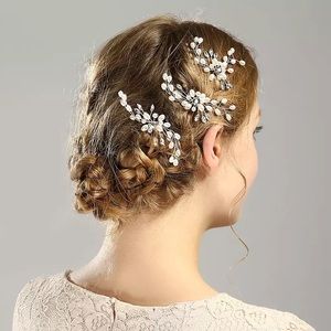 Wedding Pearl Women Bridal Headpiece Handmade Hair pins - 2 pcs